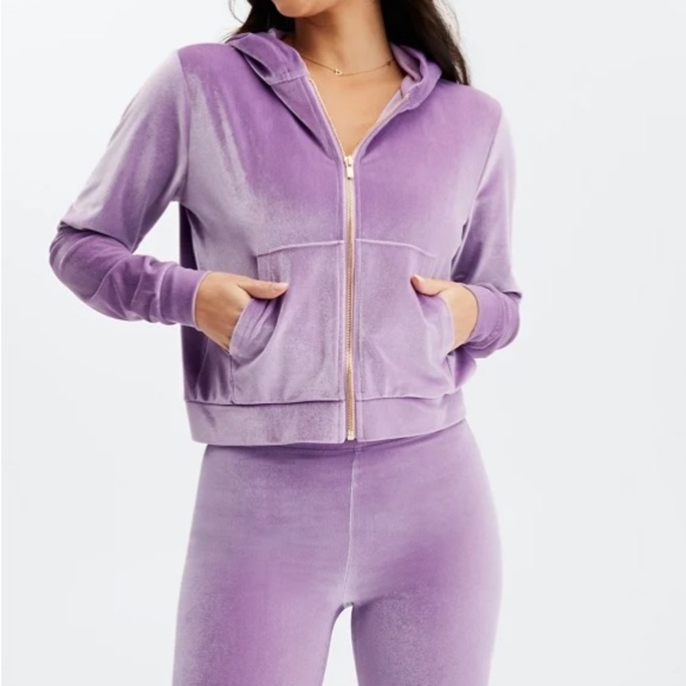 Lavender Velour Hoodie